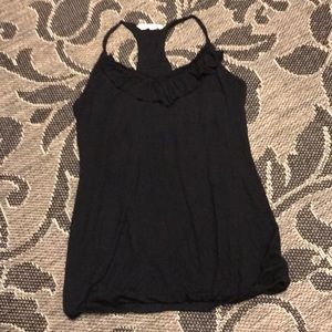 Black racer back tank top